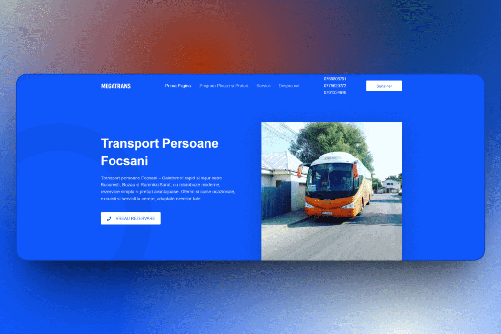 Creare Site - Transport Persoane